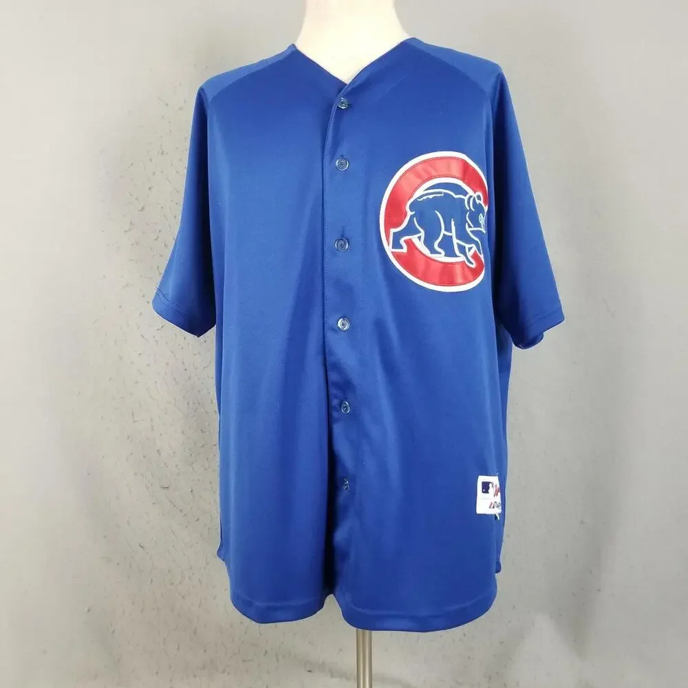 Chicago Cubs Jersey Mens 54 Blue MLB Baseball Carlos Zambrano 38 Stitched